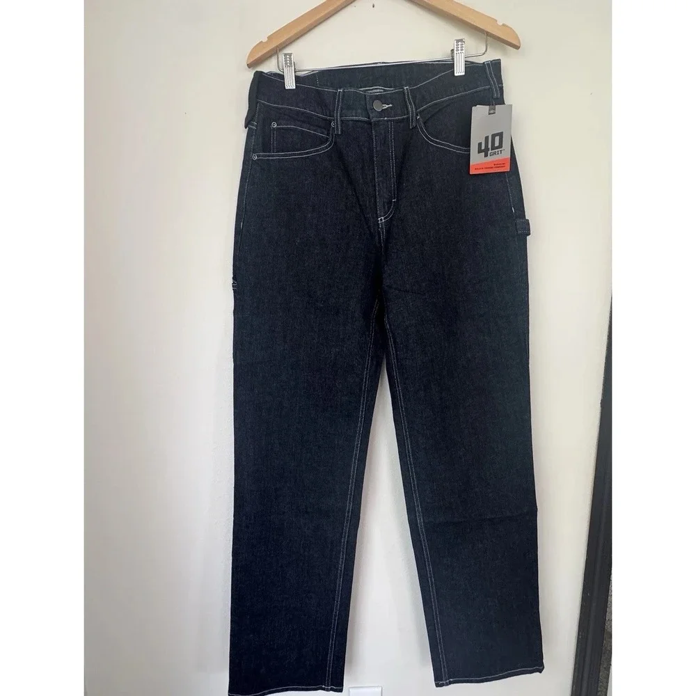 Duluth Trading Mens 40 Grit Flex Relaxed Fit Jeans Blue denim Size 32x34 NWT